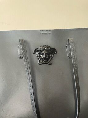 Versace Black Medusa Leather Tote